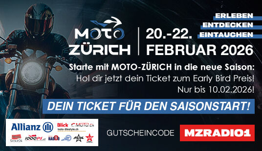 MOTO-ZÜRICH: Drei Tage Bikes, Shows und Party - 20. bis 22. Februar 2026 